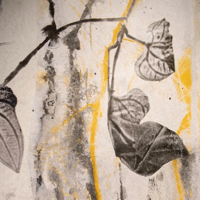 Kara Yeomans' Michigan Literati, Senior Capstone. Mixed media.