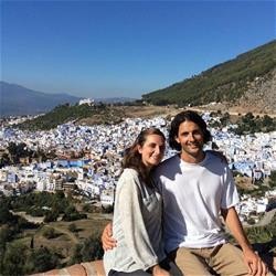 Ian and his wife in front of Moroccan City
