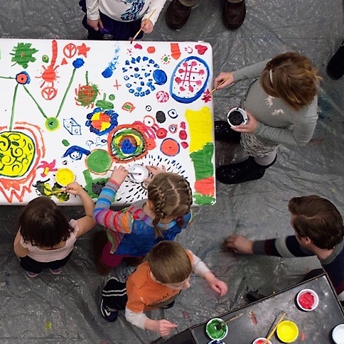 Students Participating in Saturday Art Program