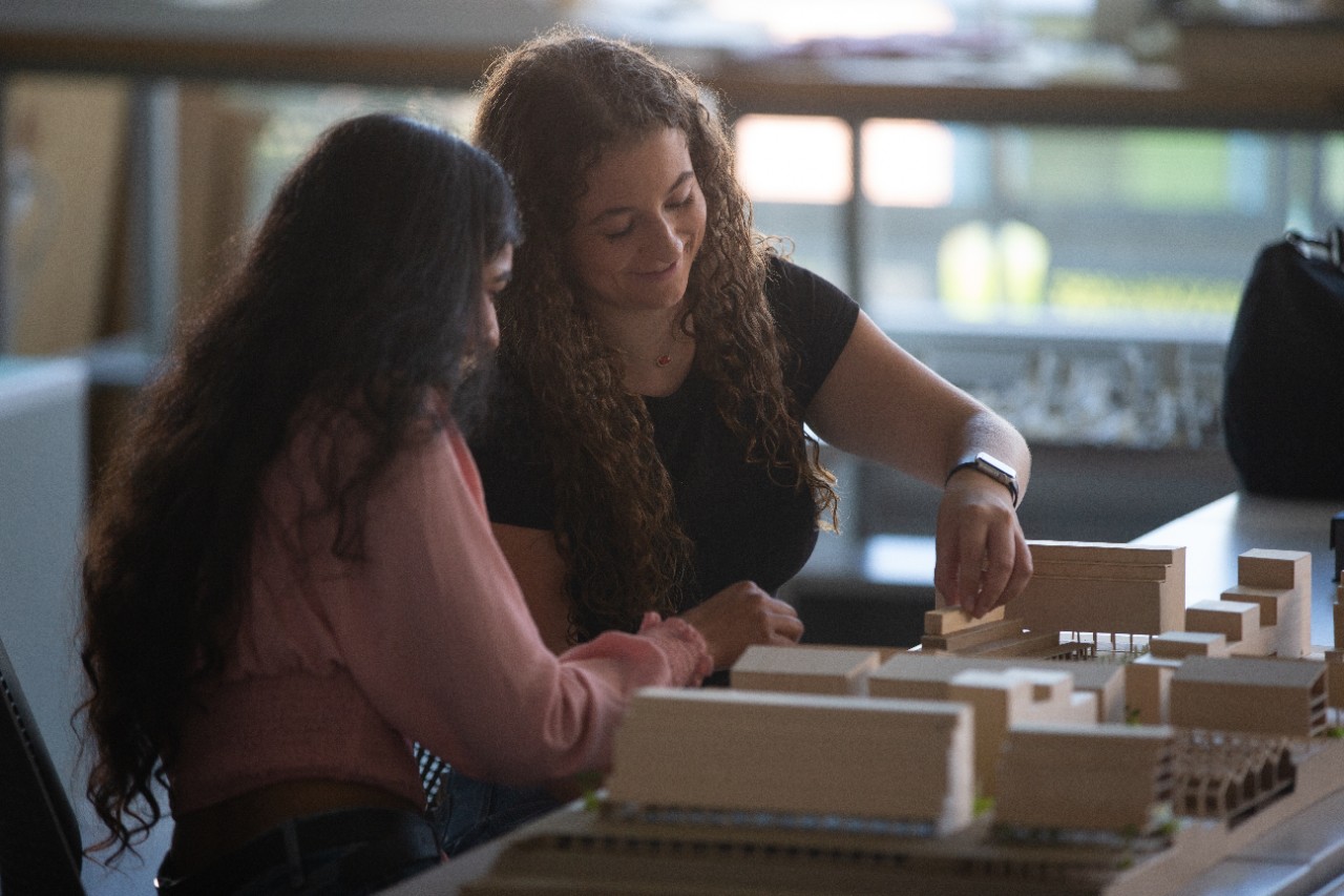 Filming an institutional spot/PSA. Architecture and Interior Design scene.