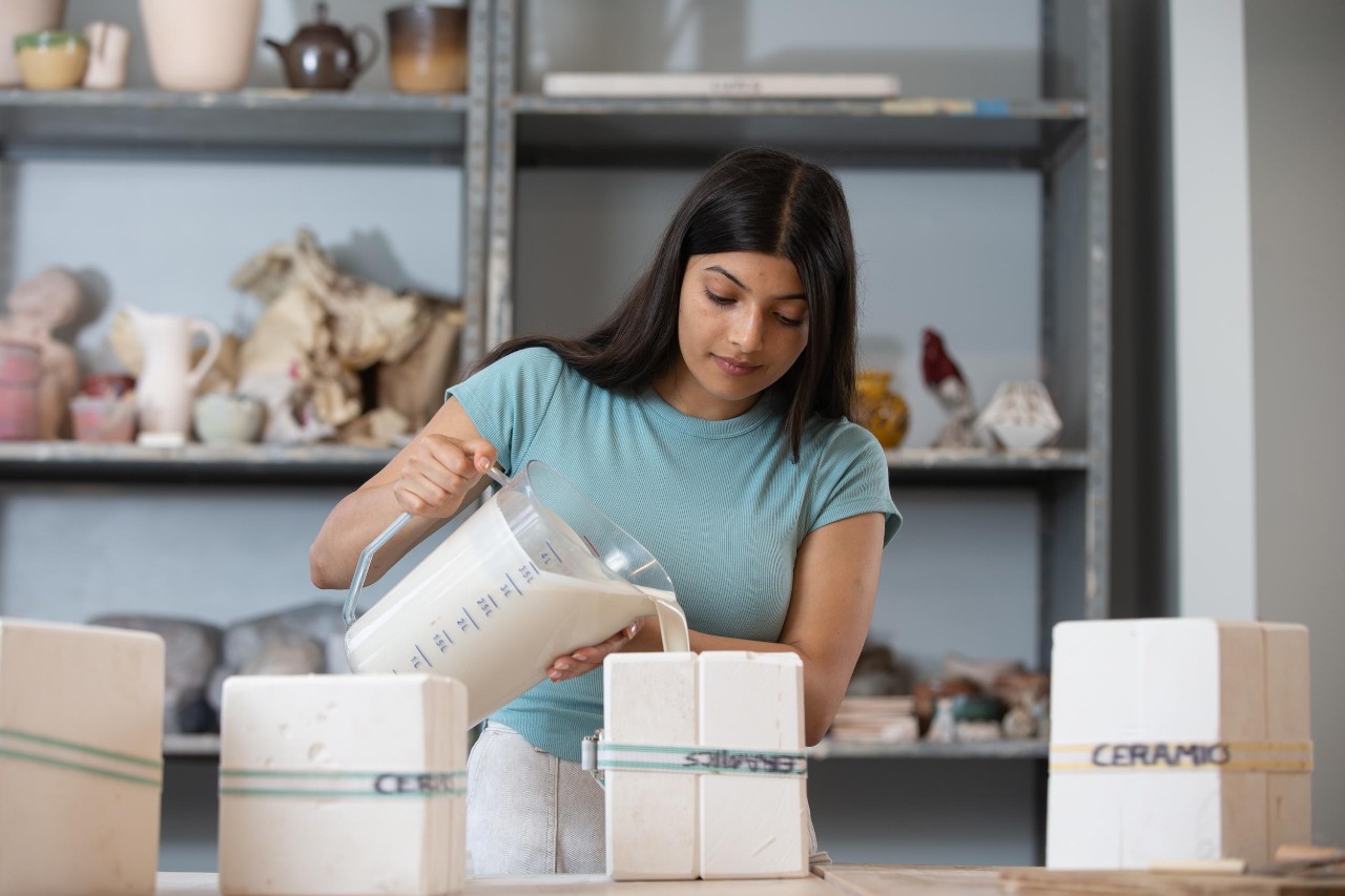 Art
DAAP students working in various studios. Ceramics