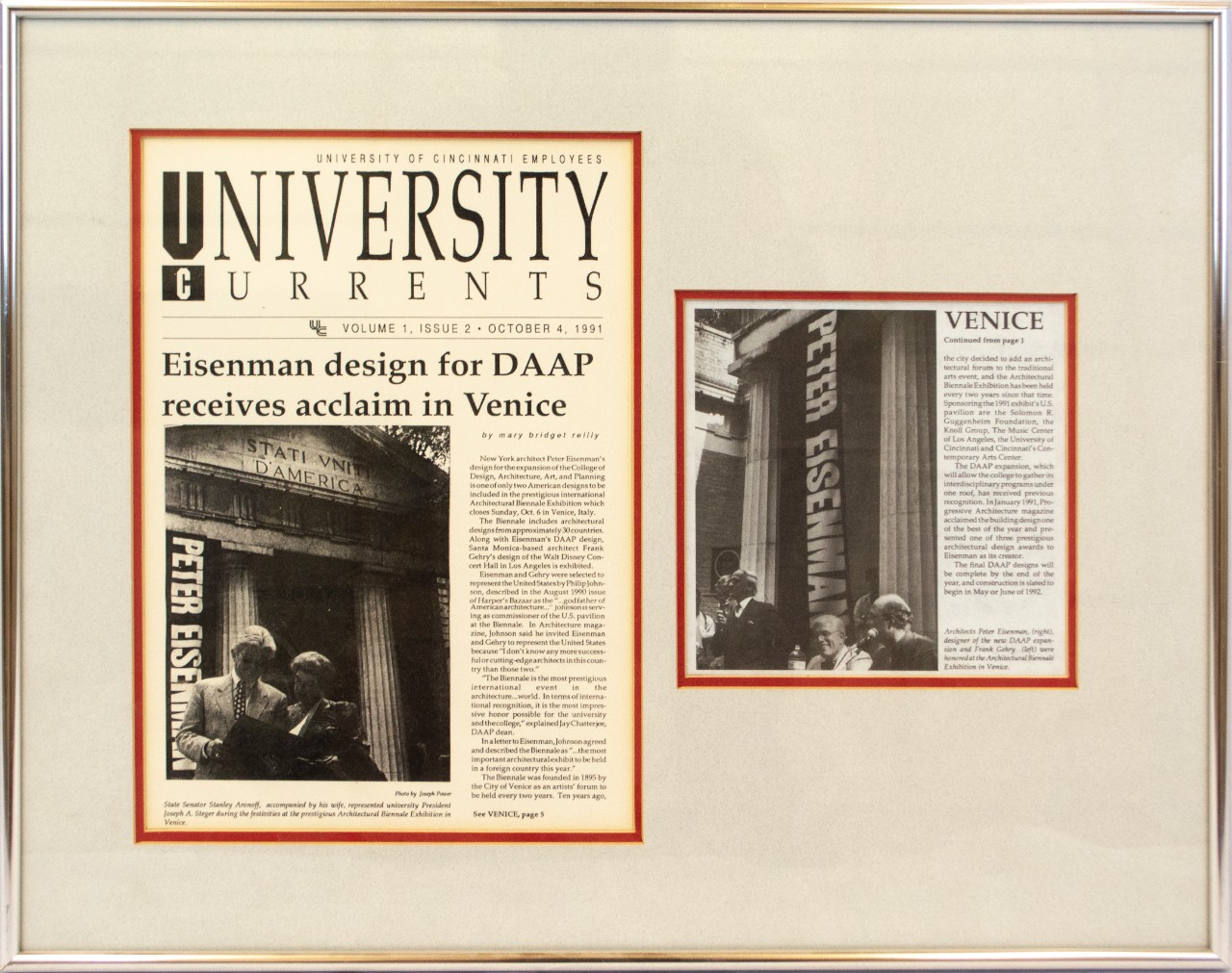 Eisenman design for DAAP receives acclaim in Venice