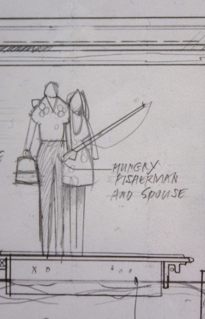 Dan Bube, Meandering River Garden Resort, pencil on paper, 3 detail