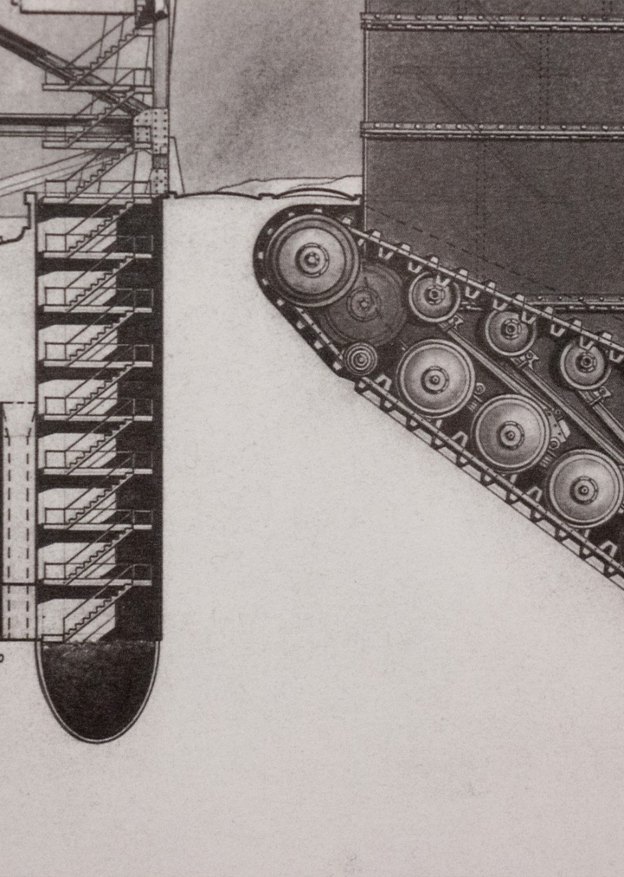 Doug Darden, Hostel, lithograph, detail