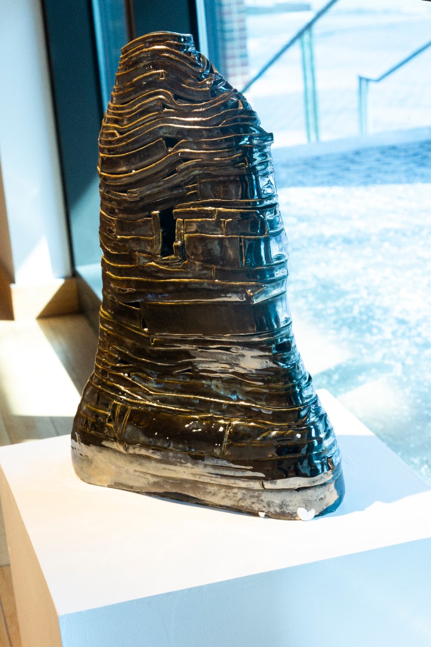 stoneware tall sculpture