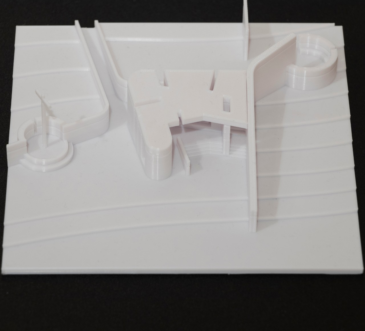 prints on canvas, plastic models