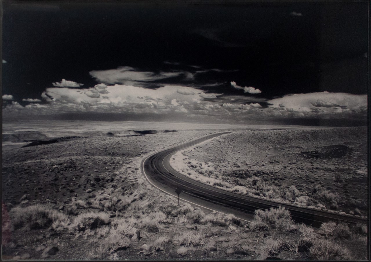 Darrell Rudmann, Road Through Painted Desert, infrared photo