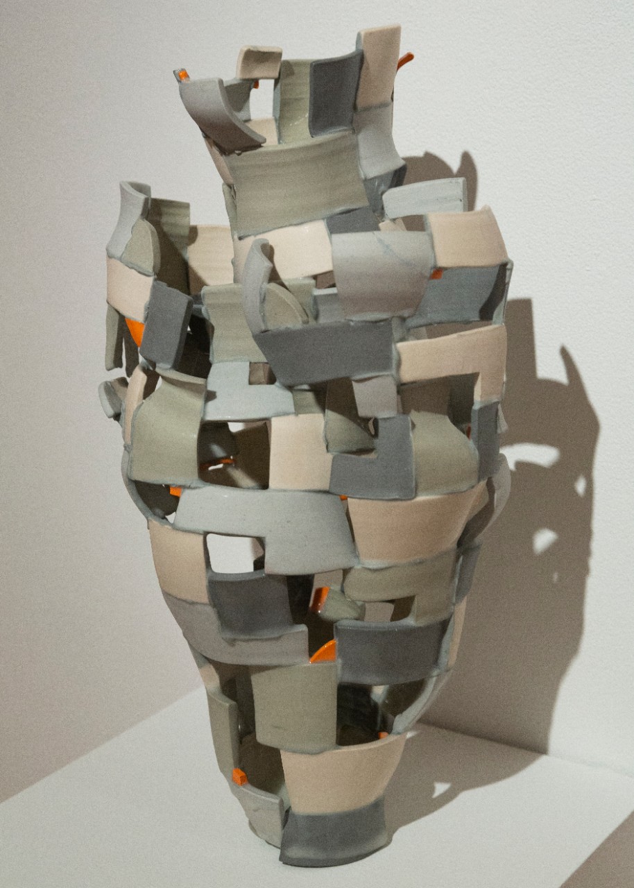 tall ceramic slab built structure