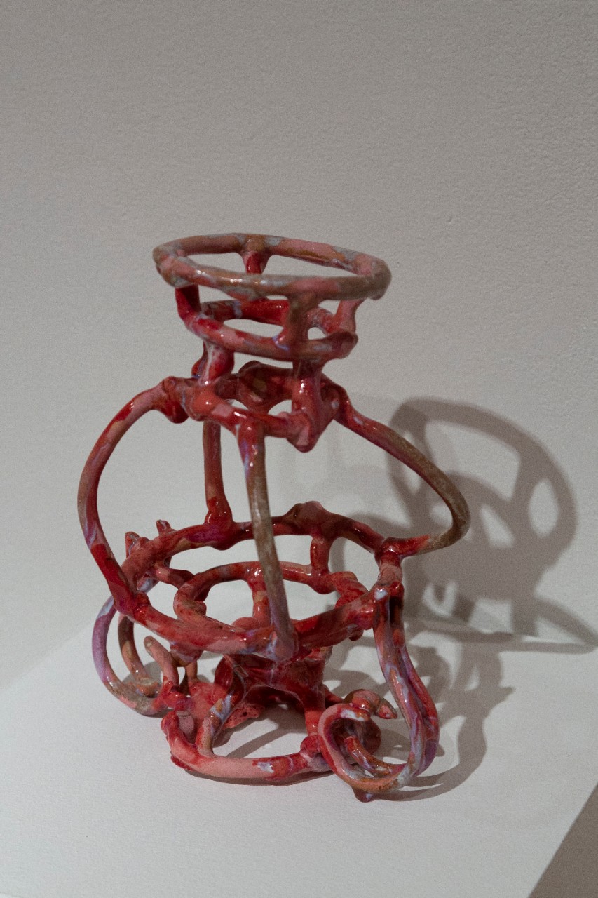 red stoneware coil object