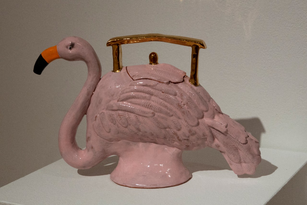 ostrich teapot