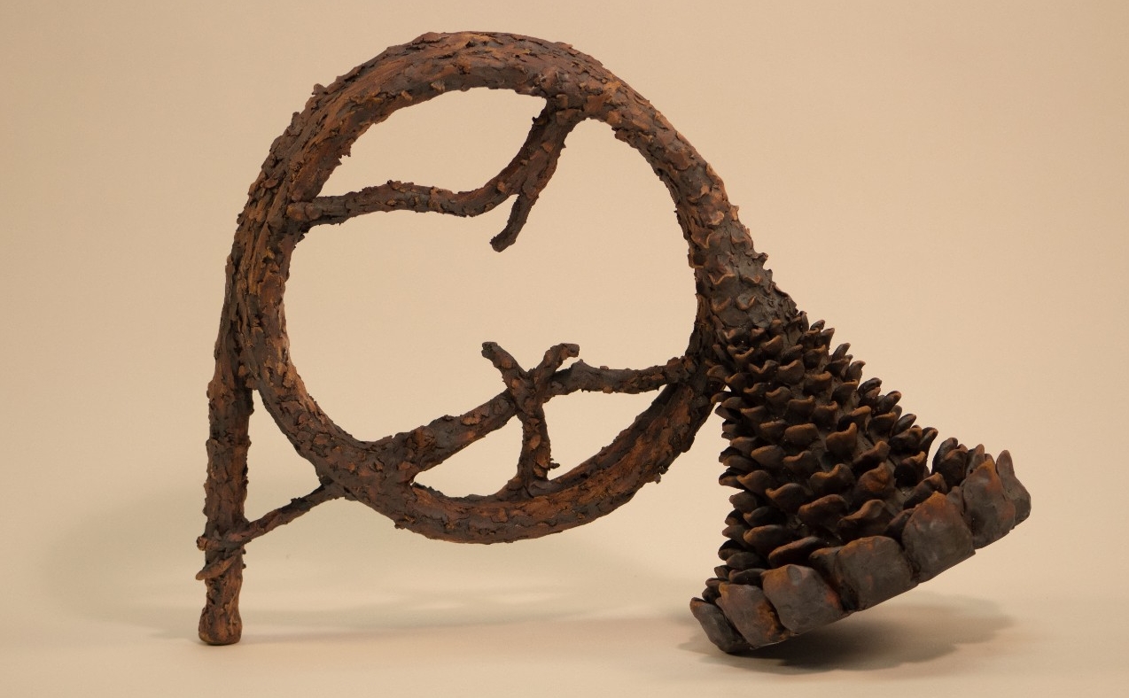 rustic floral designed trumpet