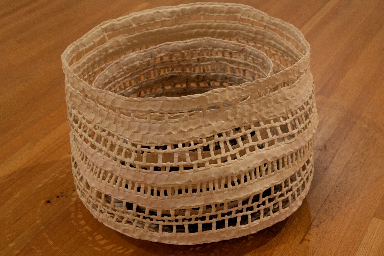 pale cloth basket