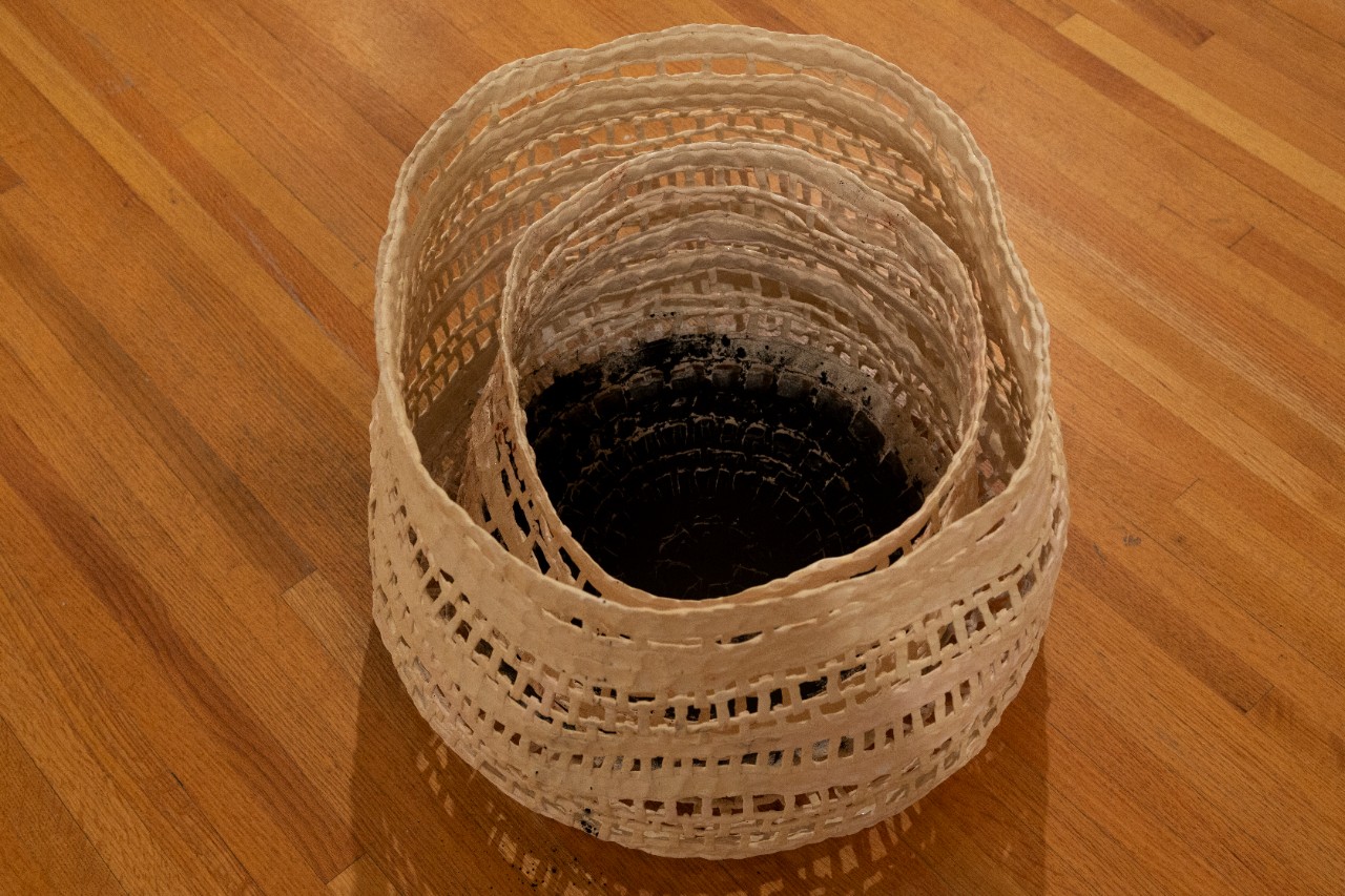 pale cloth basket