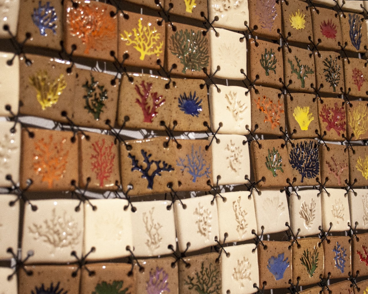 tiled pieces on blankets