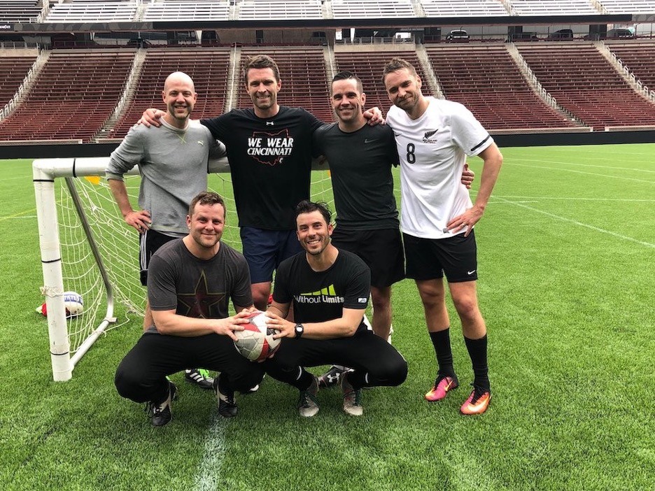 Tim Brown and Friends on the soccer field